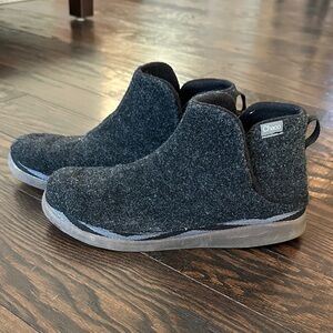 Chaco Charcoal Wool Slip-On Boots